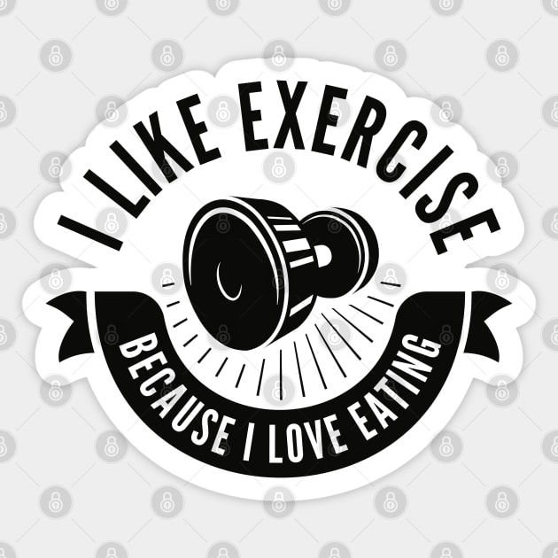 I Like Exercise Sticker by LuckyFoxDesigns